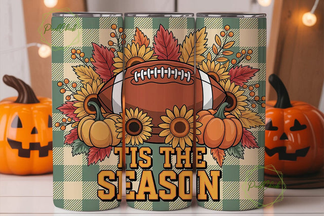 Fall Football 20oz Tumbler Wrap Sublimation PixelChick 