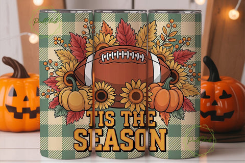 Fall Football 20oz Tumbler Wrap Sublimation PixelChick 