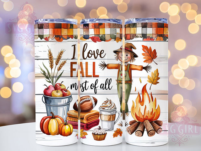 Fall Football Cozy Tumbler Wrap, Football Fall Wrap, 20oz Sublimation, Autumn Sports Cup, Fall Football Mug, Cozy Fall Tumbler, Football Lover Drinkware Sublimation SvggirlplusArt 