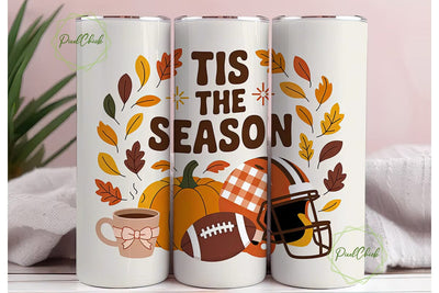 Fall Football Season 20oz Tumbler Wrap Sublimation PixelChick 