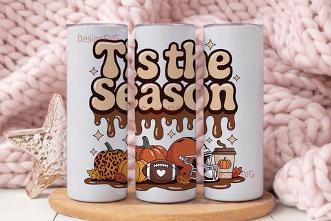 Fall Football Tumbler Wrap 20oz Sublimation DesignSVG 