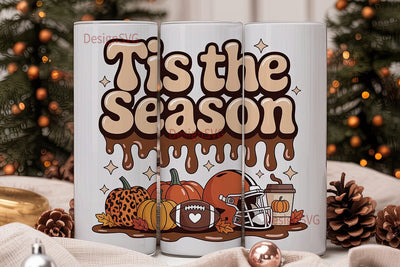 Fall Football Tumbler Wrap 20oz Sublimation DesignSVG 