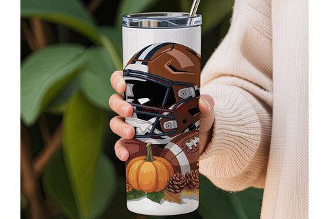 Fall Football Tumbler Wrap Sublimation DesignSVG 