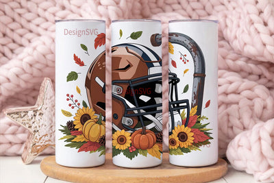 Fall Football Tumbler Wrap Sublimation DesignSVG 