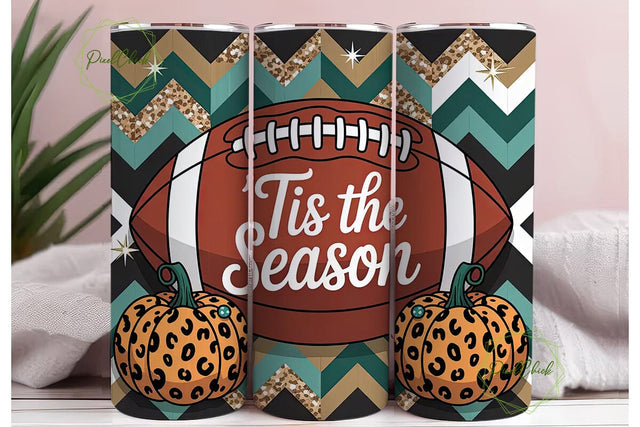Fall Football Tumbler Wrap Sublimation PixelChick 