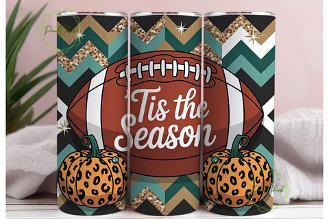 Fall Football Tumbler Wrap Sublimation PixelChick 