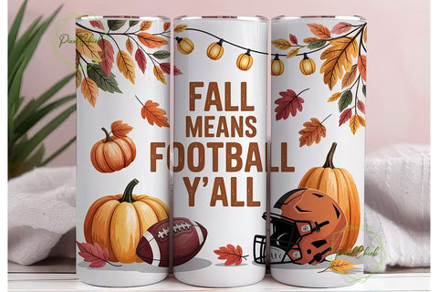Fall Football Tumbler Wrap Sublimation PixelChick 