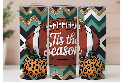 Fall Football Tumbler Wrap Sublimation PixelChick 