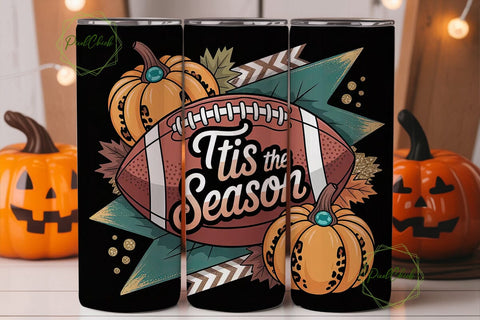 Fall Football Tumbler Wrap Sublimation PixelChick 