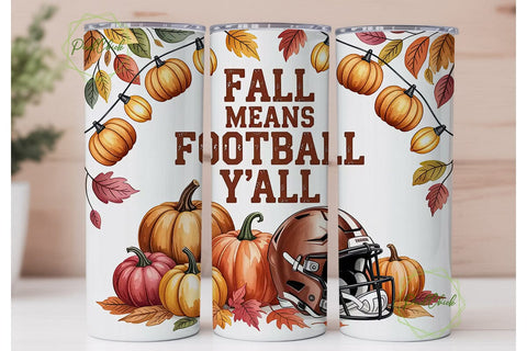 Fall Football Tumbler Wrap Sublimation PixelChick 