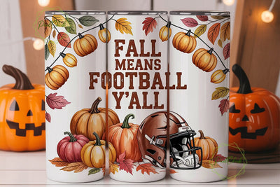 Fall Football Tumbler Wrap Sublimation PixelChick 