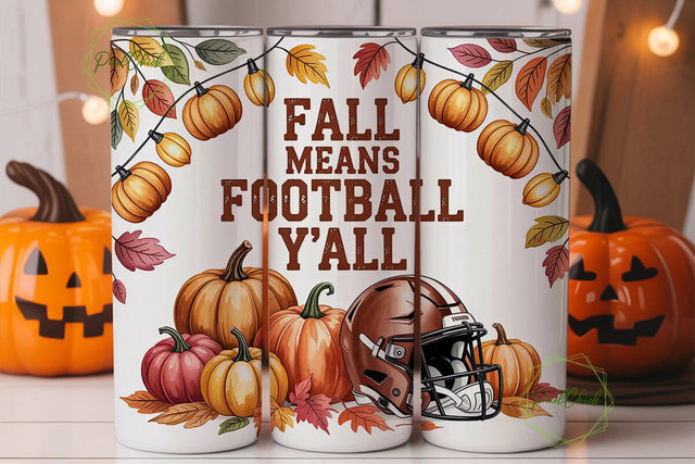 Fall Football Tumbler Wrap Sublimation PixelChick 