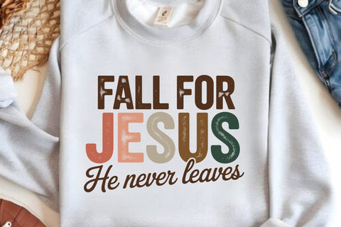 Fall For Jesus He Never Leaves SVG Angelina750 