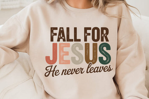 Fall For Jesus He Never Leaves SVG Angelina750 