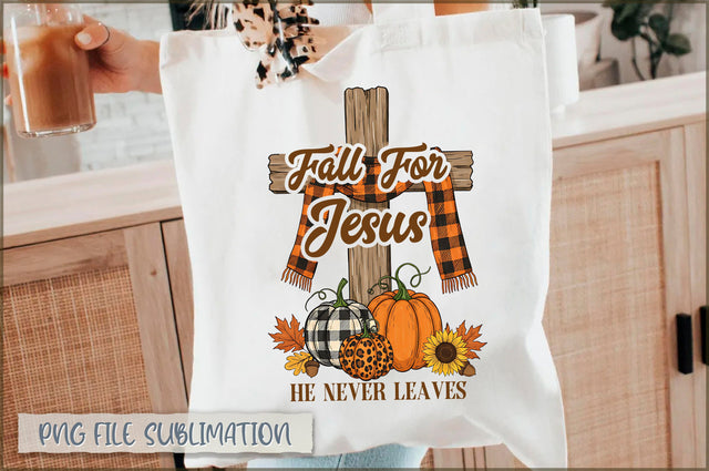 Fall For Jesus he never leaves Tote Bag Sublimation Shetara Begum 