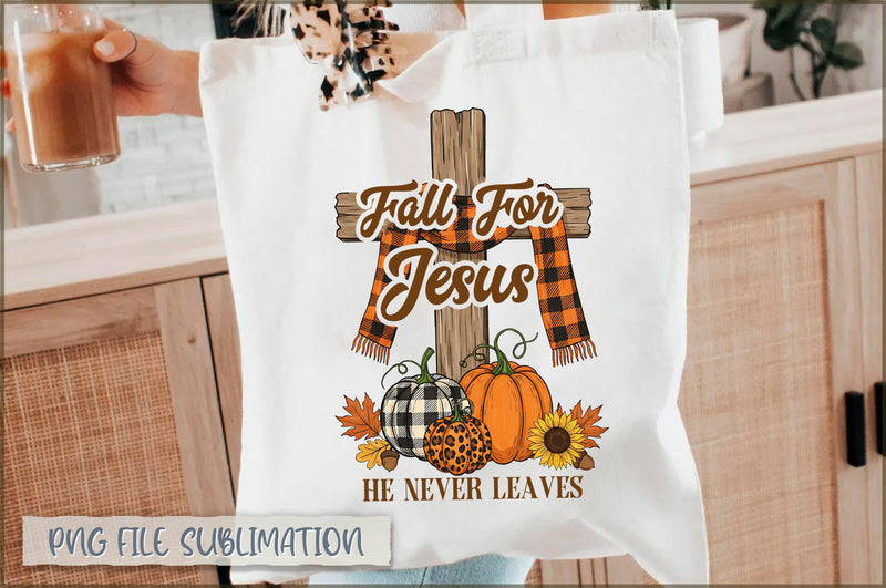 Fall For Jesus he never leaves Tote Bag Sublimation Shetara Begum 
