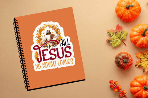 Fall for jesus he Sticker Design Sublimation Regulrcrative 