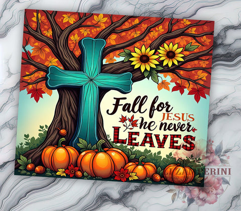 Fall for Jesus Tumbler, Fall Vibes, 20 Oz Tumbler, Sublimation Design, Autumn Christian Design, Inspirational Drinkware, PNG Download Sublimation Li Zamperini 