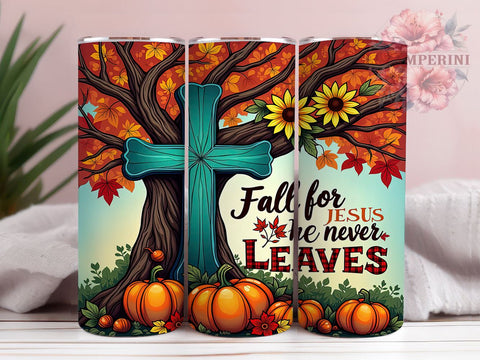 Fall for Jesus Tumbler, Fall Vibes, 20 Oz Tumbler, Sublimation Design, Autumn Christian Design, Inspirational Drinkware, PNG Download Sublimation Li Zamperini 