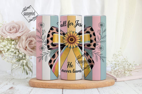 Fall for Jesus Tumbler Wrap Sublimation sassyprint 