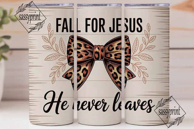 Fall For Jesus Tumbler Wrap Sublimation sassyprint 