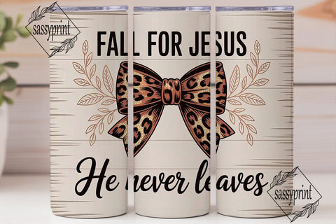 Fall For Jesus Tumbler Wrap Sublimation sassyprint 