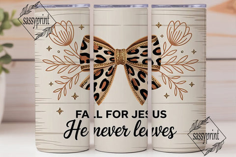 Fall For Jesus Tumbler Wrap Sublimation sassyprint 