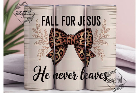 Fall For Jesus Tumbler Wrap Sublimation sassyprint 