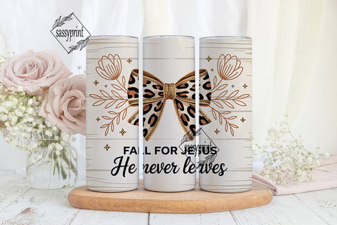 Fall For Jesus Tumbler Wrap Sublimation sassyprint 