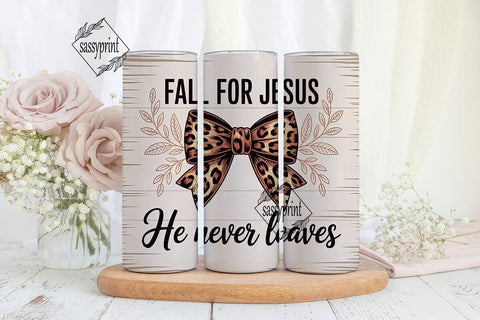 Fall For Jesus Tumbler Wrap Sublimation sassyprint 