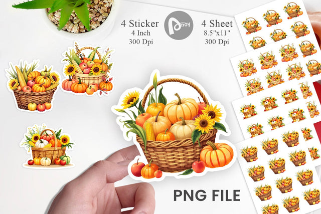 Fall Fruit Sticker Sublimation artnoy 