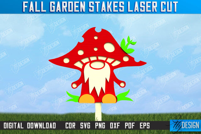 Fall Garden Stake | Garden Decoration | Lawn Stake | Harvest | CNC File SVG Fly Design 