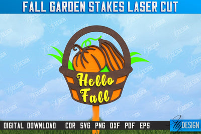 Fall Garden Stake | Garden Decoration | Lawn Stake | Harvest | CNC File SVG Fly Design 