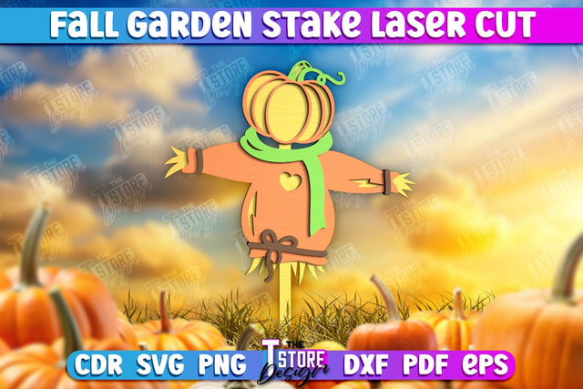Fall Garden Stake | Garden Decoration | Lawn Stake | Harvest Season | Plant Stake | CNC File SVG The T Store Design 