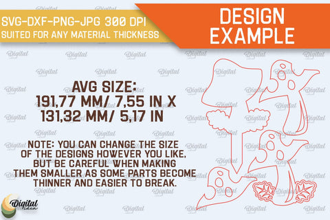 Fall Garden Stake Laser Cut. Autumn Garden Signs SVG Design SVG Evgenyia Guschina 