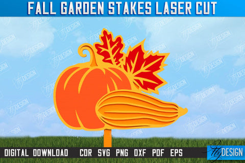 Fall Garden Stakes Bundle | Garden Decoration | Lawn Stakes | Harvest | CNC Files SVG Fly Design 