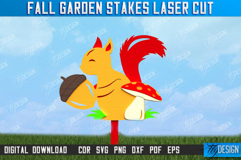 Fall Garden Stakes Bundle | Garden Decoration | Lawn Stakes | Harvest | CNC Files SVG Fly Design 