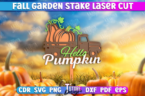 Fall Garden Stakes Bundle | Garden Decoration | Lawn Stakes | Harvest Season | Plant Stake | CNC Files SVG The T Store Design 