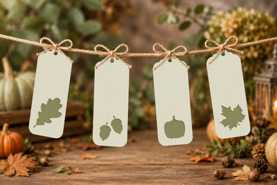 Fall gift tags laser cut, Autumn bookmarks set svg SVG AnastasiyaArtDesign 