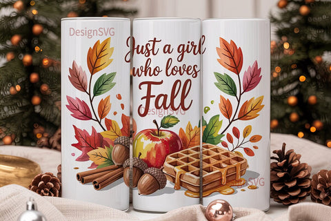 Fall Girl 20oz Tumbler Design Sublimation DesignSVG 