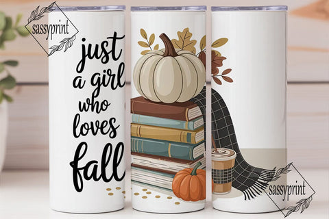 Fall Girl 20oz Tumbler Wrap Sublimation sassyprint 