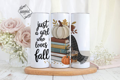 Fall Girl 20oz Tumbler Wrap Sublimation sassyprint 