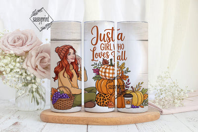 Fall Girl Pumpkin Spice 20oz Tumbler Sublimation sassyprint 
