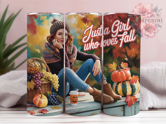 Fall Girl Pumpkin Spice Vibes Tumbler, Autumn Vibes Wrap, Cozy Fall Mug, Pumpkin Spice Cup, Autumn Drinkware, Thanksgiving Tumbler, Fall Lover Gift Sublimation Li Zamperini 