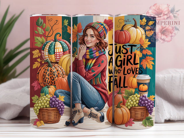 Fall Girl Pumpkin Spice Vibes Tumbler, Autumn Vibes Wrap, Cozy Fall Mug, Pumpkin Spice Cup, Autumn Drinkware, Thanksgiving Tumbler, Fall Lover Gift Sublimation Li Zamperini 