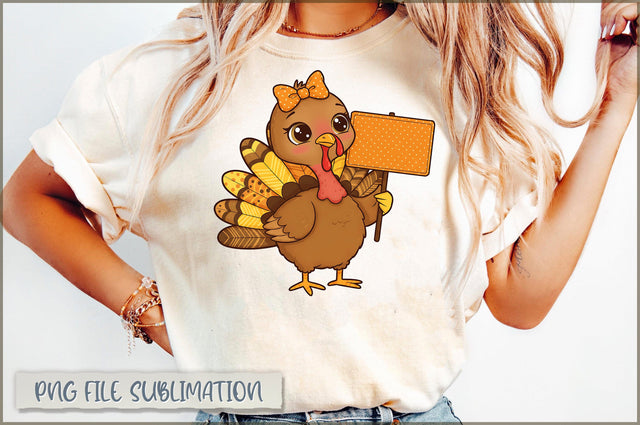 Fall Glitter Turkey Coquette PNG Sublimation Shetara Begum 