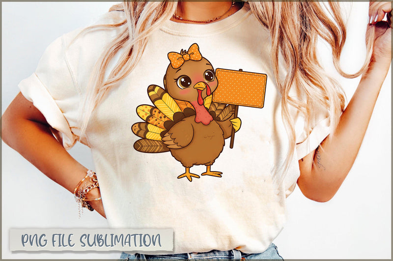 Fall Glitter Turkey Coquette PNG Sublimation Shetara Begum 