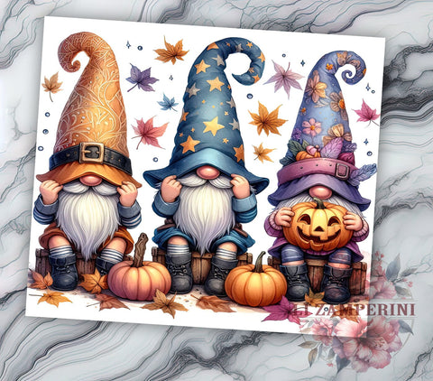 Fall Gnome 20oz Tumbler Wrap PNG, Thanksgiving Gnome Tumbler Png, Straight & Tapered Tumbler Wrap, Instant Digital Download Sublimation Li Zamperini 