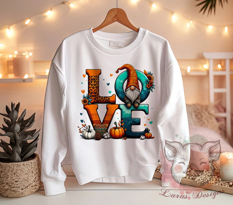 Fall Gnome PNG, Hello Fall, Autumn Decor, Sublimation Design, Digital Download, Love Gnome, Fall Art, Seasonal Craft Sublimation Lara' s Designs 