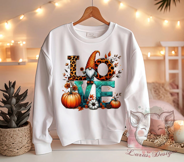 Fall Gnome PNG, Hello Fall, Autumn Decor, Sublimation Design, Digital Download, Love Gnome, Fall Art, Seasonal Craft Sublimation Lara' s Designs 